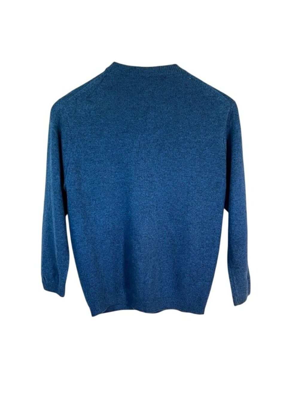 VTG 60s Ballantyne Scotland 100% Cashmere Cardigan Blue Gold Buttons Luxury - Picture 2 of 11